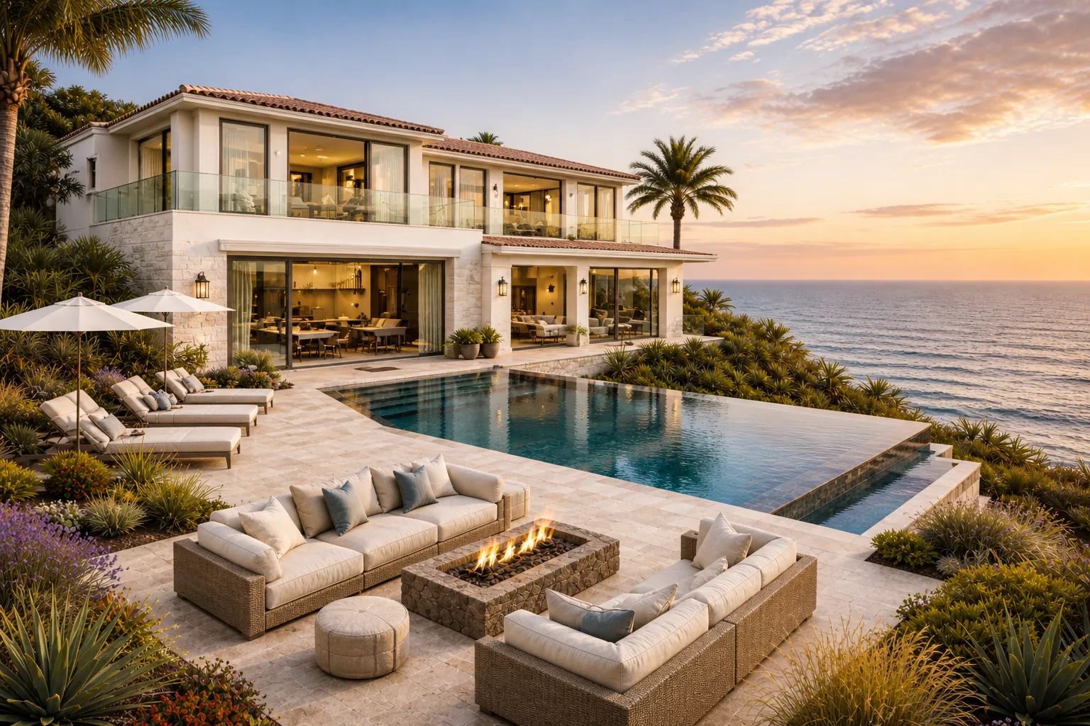 Contemporary luxury home overlooking the ocean